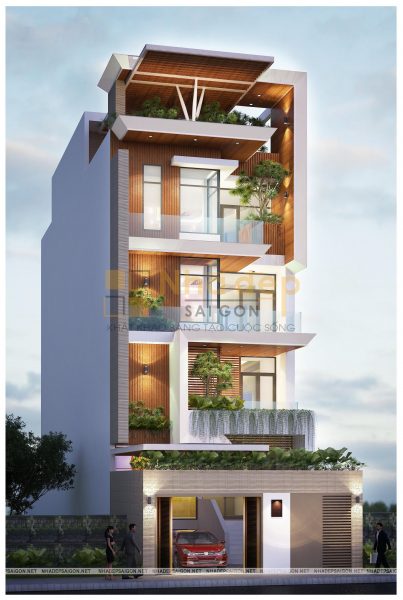 Thiết kế kiến trúc nhà phố - mẫu 6
