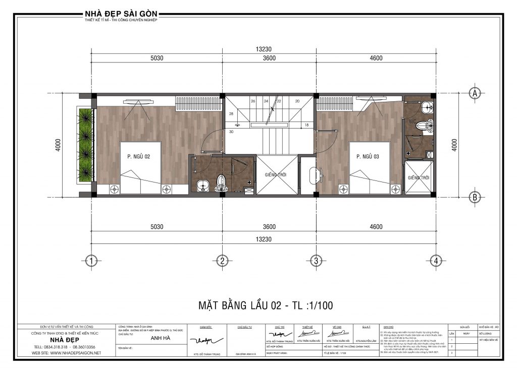 Tư vấn thiết kế nhà 4x13