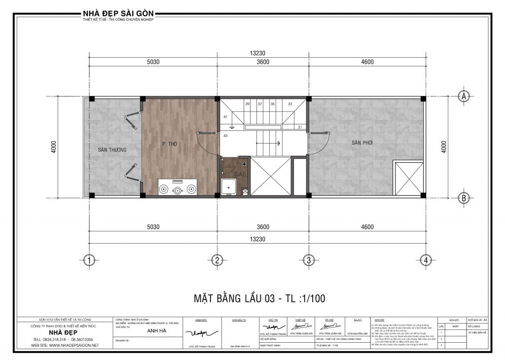 Tư vấn thiết kế nhà 4x13