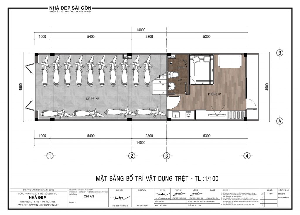 Thiết kế nhà 4.5x14