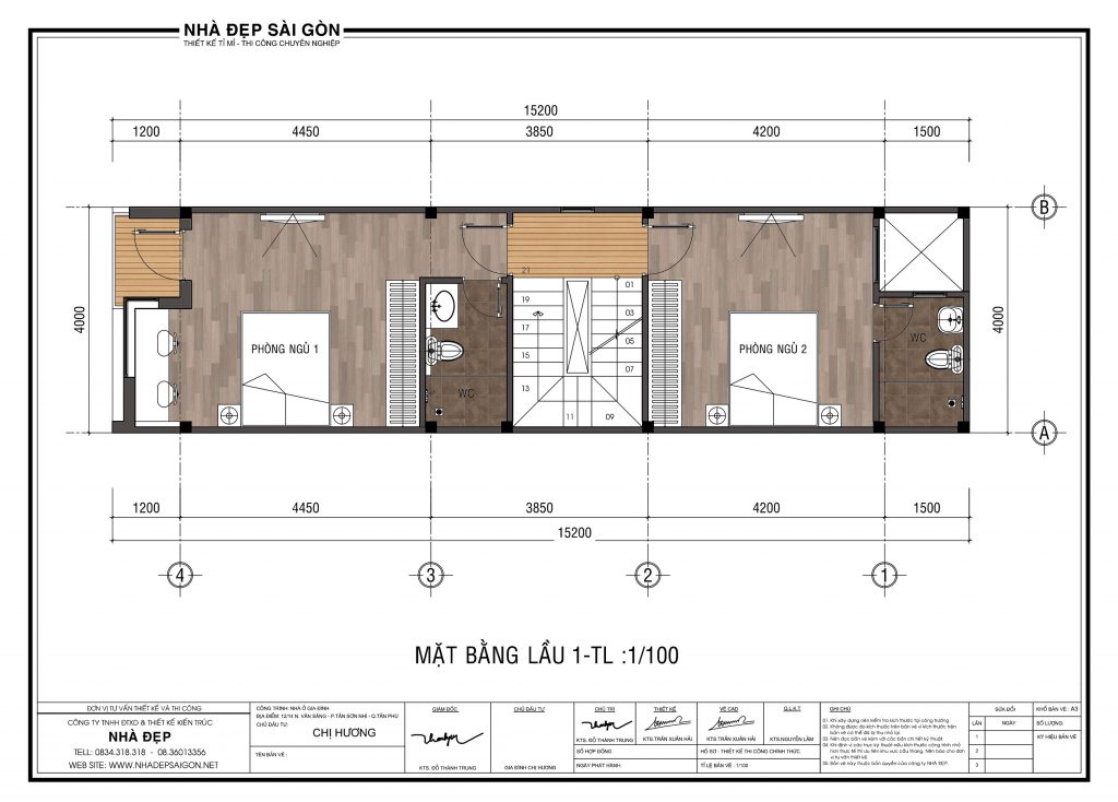 Thiết kế nhà 4x14 lầu 1