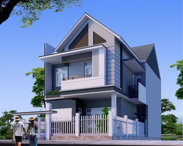 Mẫu nhà 1 trệt 2 lầu – không gian phòng khách