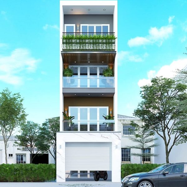 một số mẫu nhà 1 trệt 3 tầng