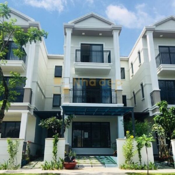 Nhà biệt thự liền kề có thiết kế 1 trệt, 2 lầu và 1tum hiện đại