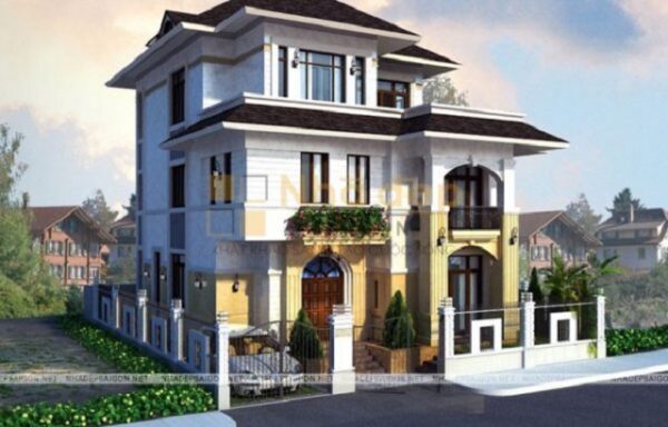 Biệt thự được thiết kế mái thái hiện đại