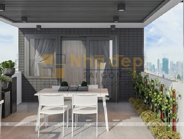 Góc tiểu cảnh nhỏ với bộ bàn ghế nhỏ xinh cho 4 người