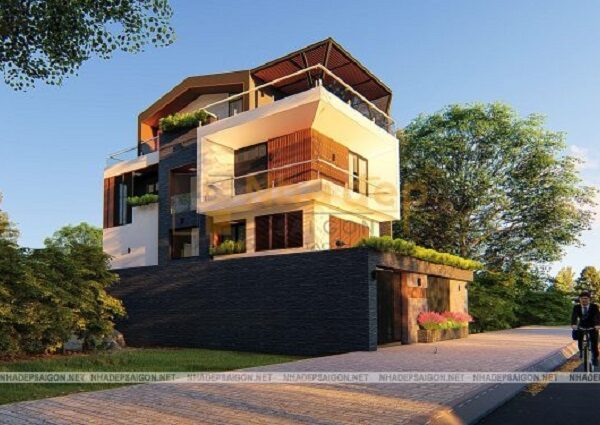 Mẫu nhà 8x12 nhìn từ xa