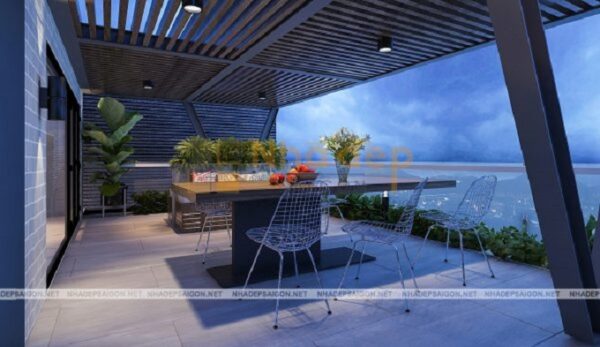 Hiên nhà thiết kế tối giản nhưng vẫn ấn tượng – mẫu nhà 8x12