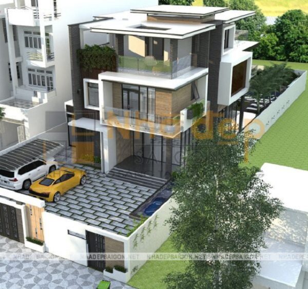Mẫu nhà 8x9 – nhìn từ trên cao hiện đại và sang trọng