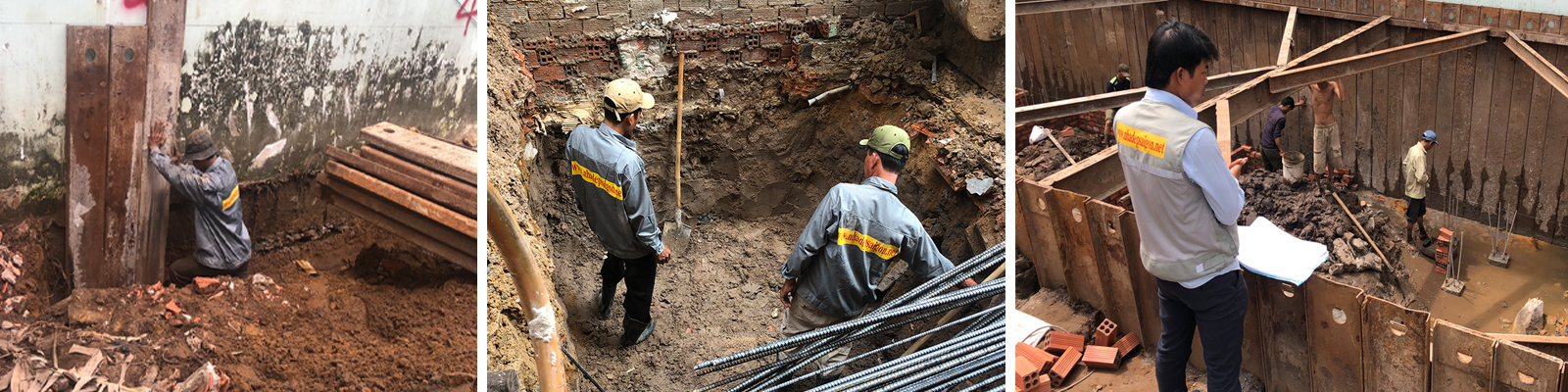 thi công đào đất hố móng