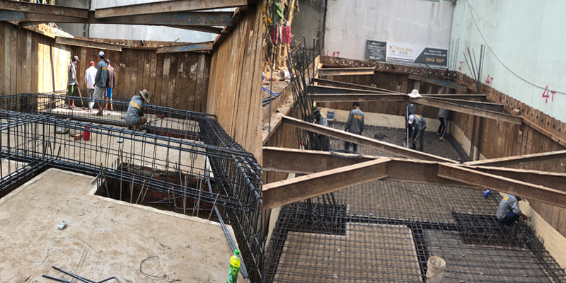 Công tác coppha, cốt thép và bê tông móng, sàn trệt