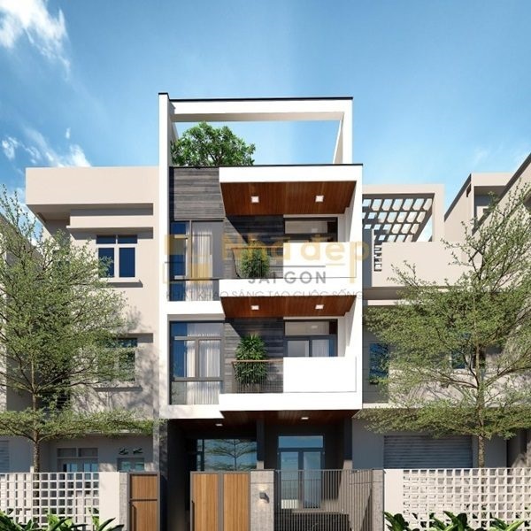 Thi công nhà phố huyện Củ Chi - Thiết kế vuông vắn, tối giản chi tiết