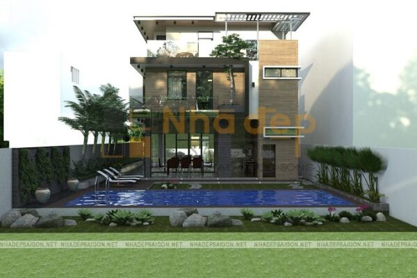 Mặt tiền của mẫu nhà 8x17