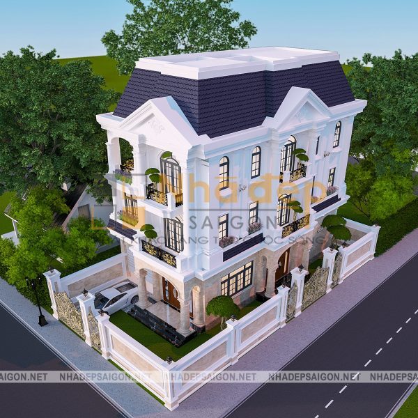 mẫu nhà 9x15 với thiết kế tân cổ điển mới nhất