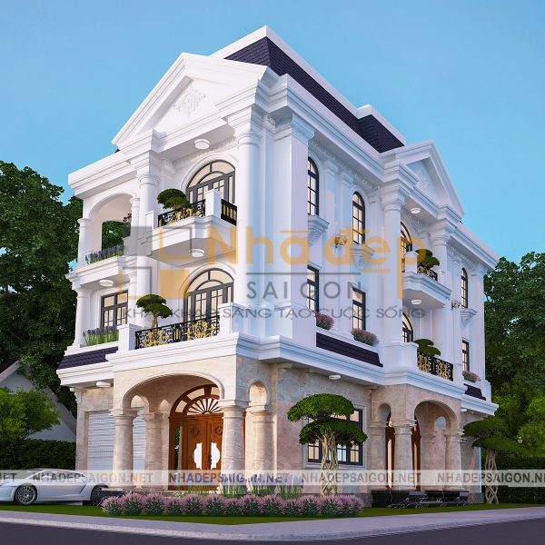 gôi biệt thự cũng đã thiết kế 2 cửa ra vào