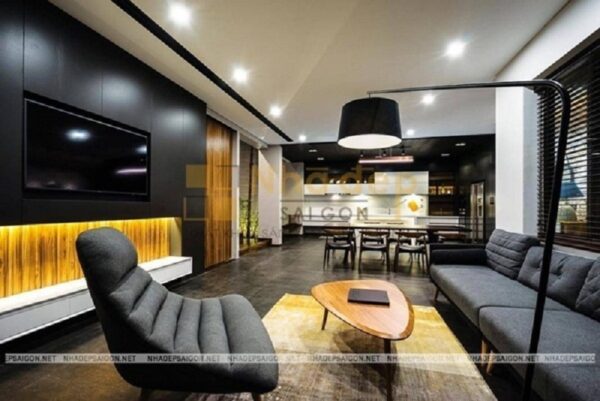 Đèn chùm trang trí mang đến không gian hiện đại cho phòng khách