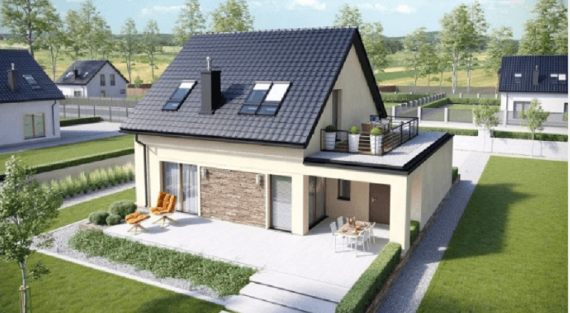 Mẫu nhà cấp 4 có gác lửng