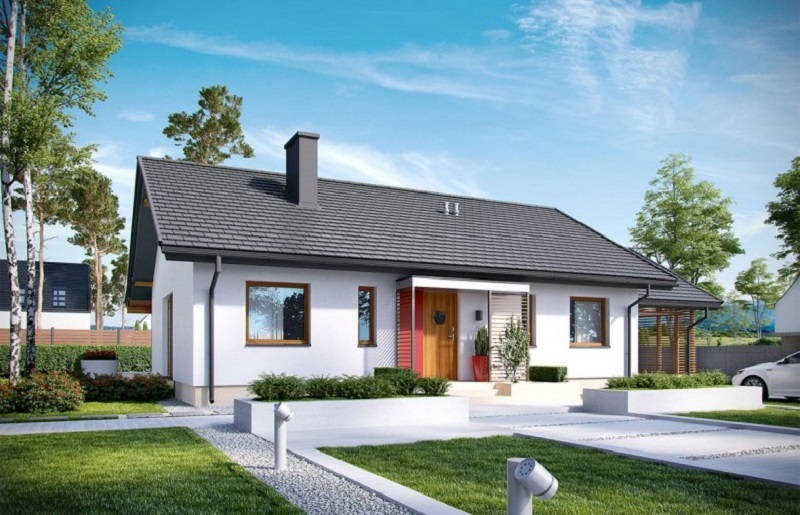 Mẫu nhà cấp 4 đẹp giá rẻ 100 triệu có thiết kế sân vườn đẹp