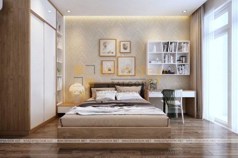 Bạn cũng có thể sử dụng các thảm trải sàn có họa tiết để căn phòng trở nên mới mẻ hơn. Và một chiếc thảm có hình tròn cũng là giải pháp tối ưu cho decor phòng ngủ nhỏ.