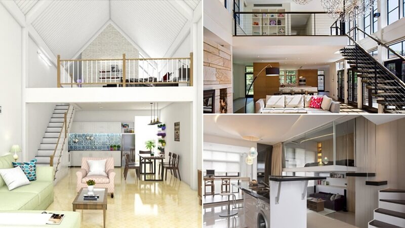Một số mẫu nhà gác lửng đang được ưa chuộng