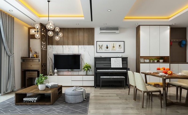 Mẫu thiết kế nội thất nhà 70m2 đẹp