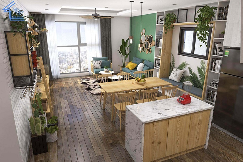Mẫu thiết kế nội thất nhà 70m2 đẹp