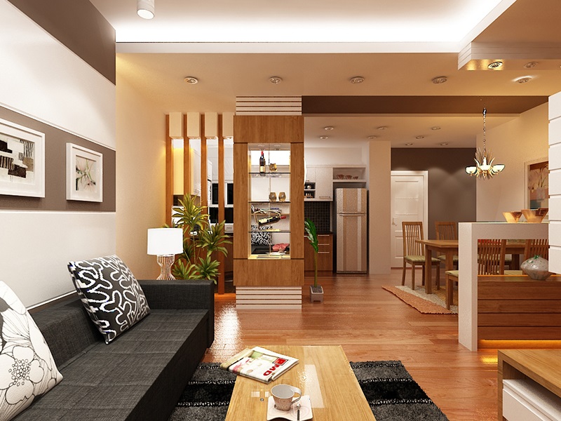 Mẫu thiết kế nội thất nhà 70m2 đẹp