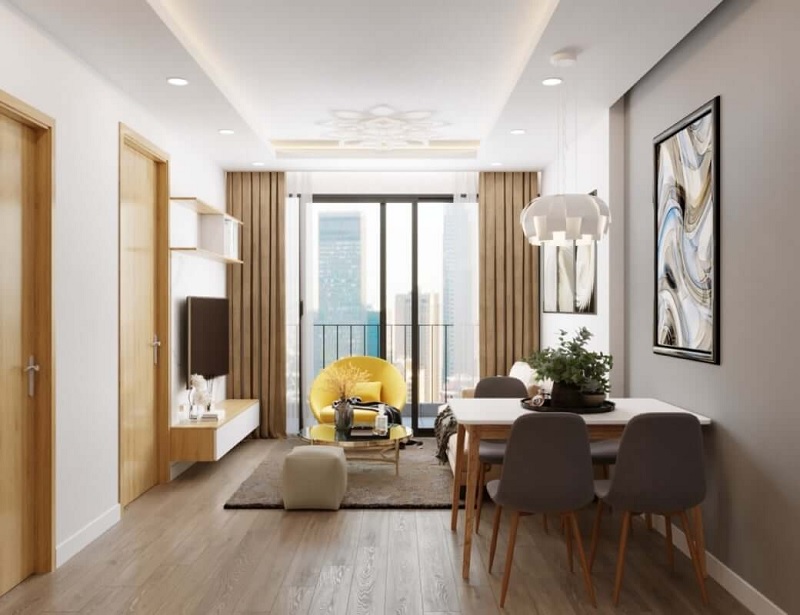 Mẫu thiết kế nội thất nhà 70m2 đẹp