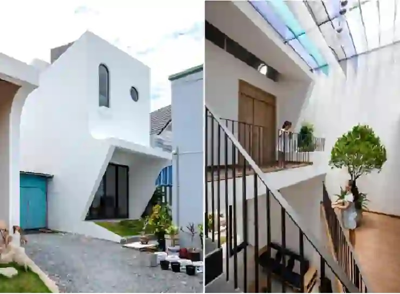 Mẫu nhà lệch tầng nhỏ đẹp