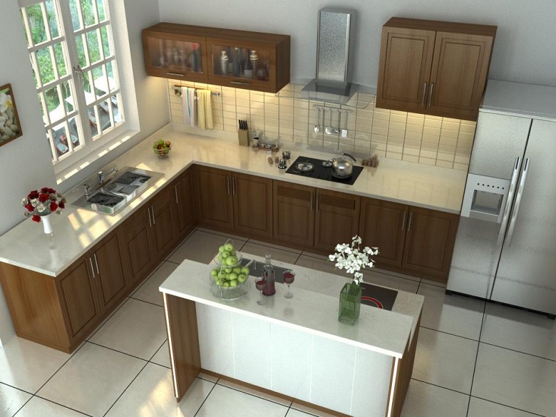 Mẫu nhà bếp nhỏ đẹp đơn giản số 10