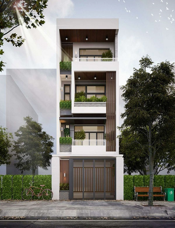 Mẫu thiết kế nhà phố 5m đẹp nhất kiểu 2