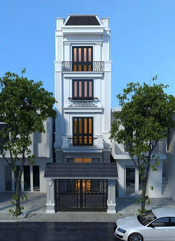 Mẫu thiết kế nhà phố 5m đẹp nhất kiểu 4