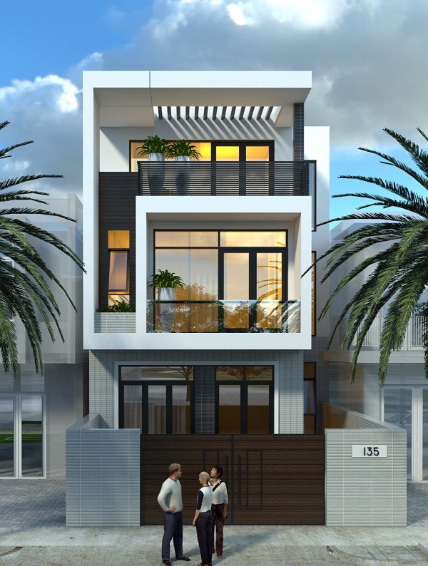 Mẫu thiết kế nhà phố 5m đẹp nhất kiểu 7