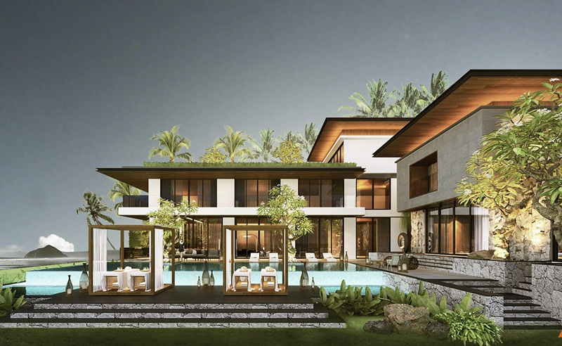 Biệt thự nhà vườn mái kết hợp