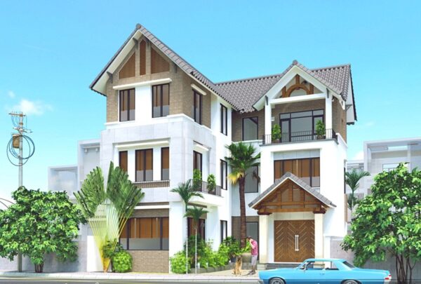 Biệt thự mái thái hiện đại