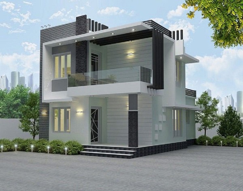 Nhà kiểu Nhật 2 tầng tối giản