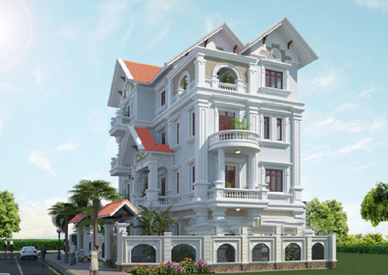 Mẫu nhà biệt thự 4 tầng kiểu Ý