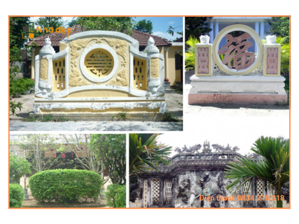 Bình phong cố định thường được sử dụng đá