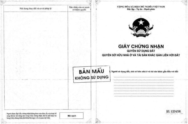 Sổ trắng là loại giấy chứng nhận quyền sở hữu đất hợp pháp của chủ sở hữu 